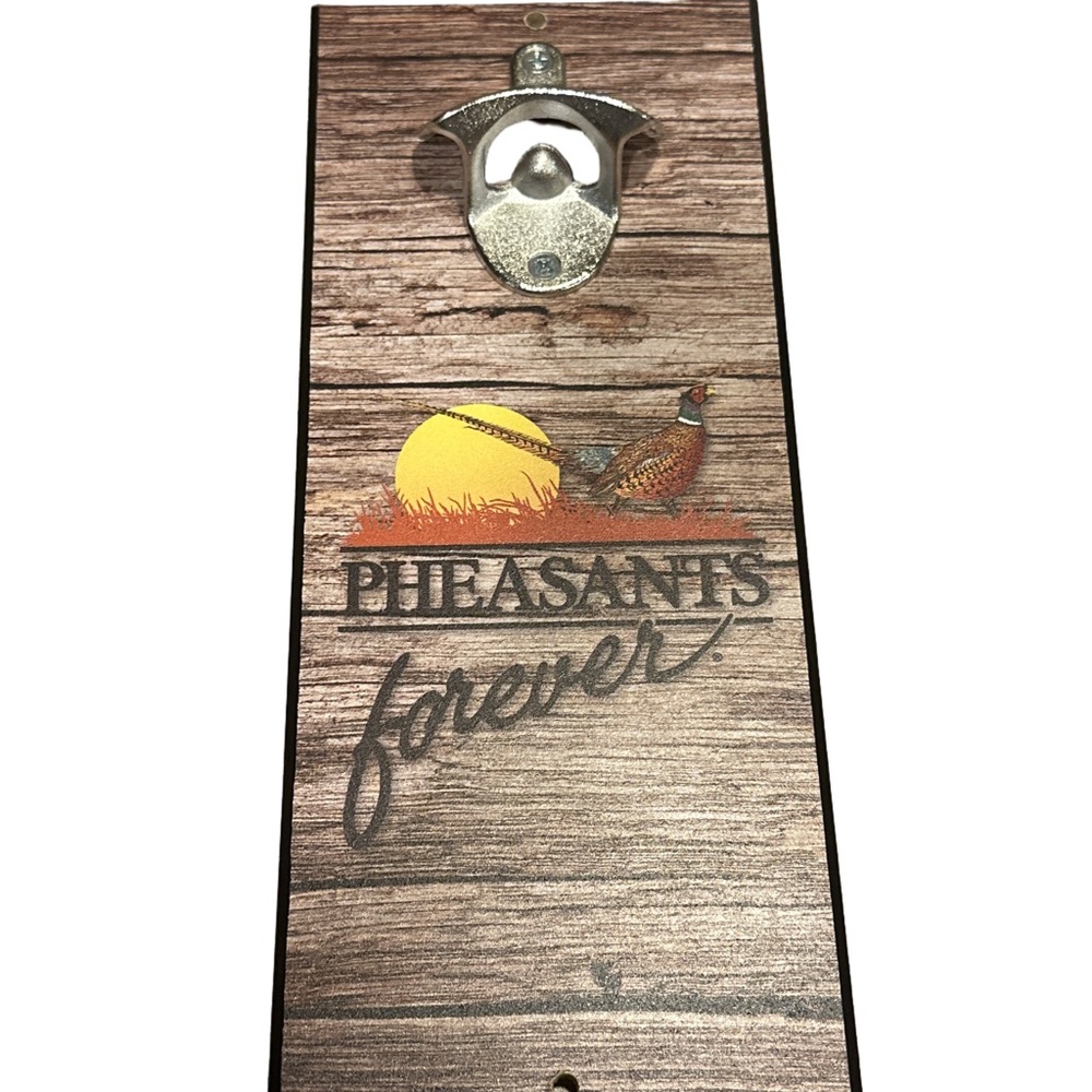 Rustic Wall Bottle Opener - Brown and Silver